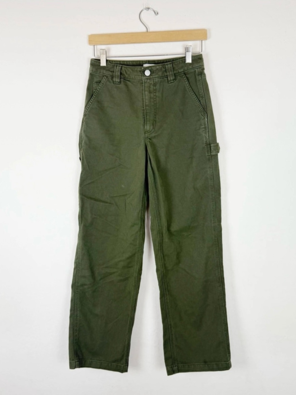 Aritzia TNA dark green wide leg baggy cargo pants